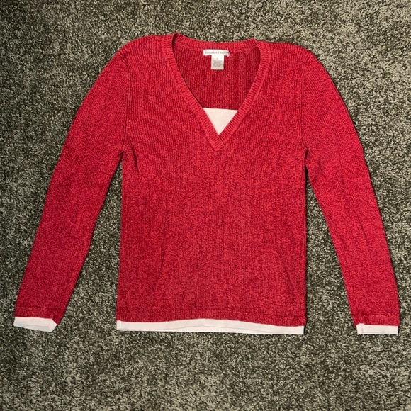 Reference Point 100% cotton red sweater - Picture 1 of 5